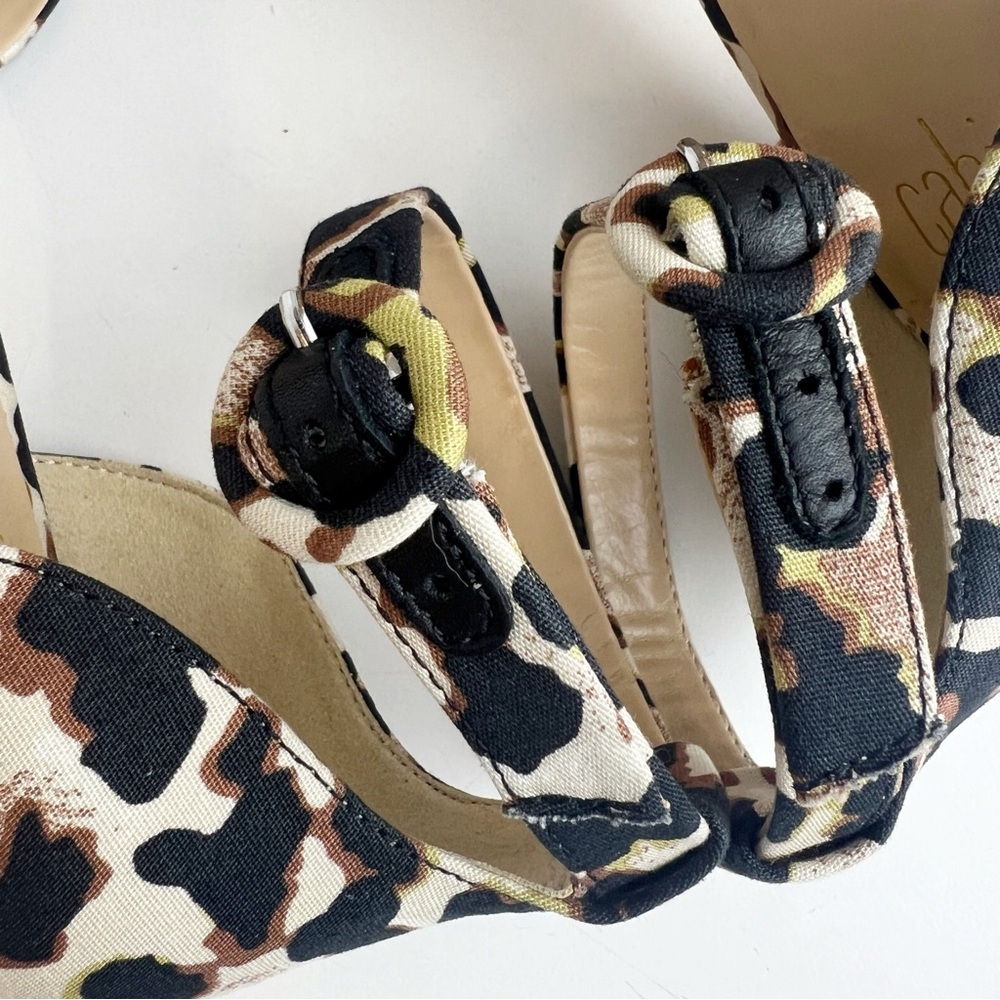 •CABI• NEW Leopard Print Kiki Ankle Strap Block Heel Size 7.5M Mary Jane - Picture 10 of 16